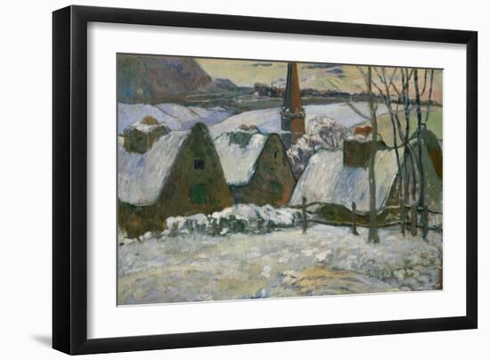 Breton Village Under Snow, 1894-Paul Gauguin-Framed Giclee Print