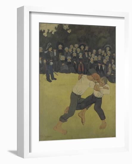 Breton Wrestling, 1890-1891-Paul Sérusier-Framed Giclee Print