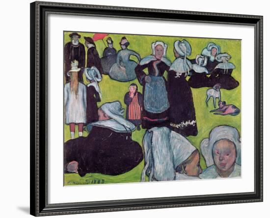 Bretons in a Field Or, the Pardon, 1888-Emile Bernard-Framed Giclee Print