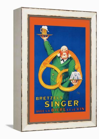 Bretzels Singer, Avec la Biere et la Vin-Lotti-Framed Stretched Canvas