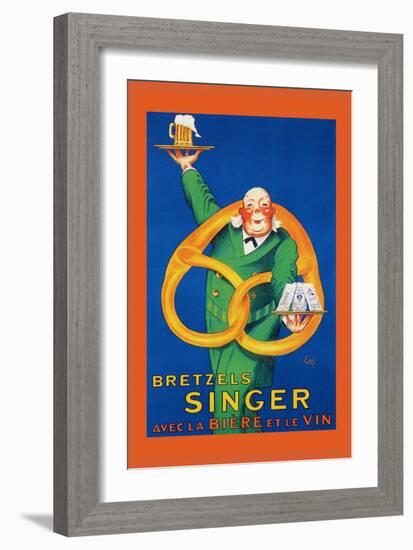 Bretzels Singer, Avec la Biere et la Vin-Lotti-Framed Art Print