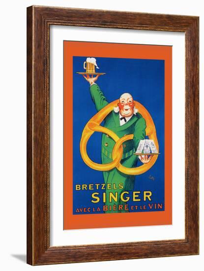 Bretzels Singer, Avec la Biere et la Vin-Lotti-Framed Art Print