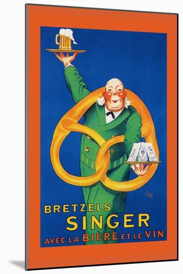 Bretzels Singer, Avec la Biere et la Vin-Lotti-Mounted Art Print