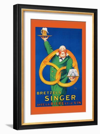 Bretzels Singer, Avec la Biere et la Vin-Lotti-Framed Art Print