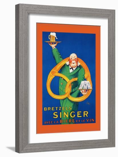 Bretzels Singer, Avec la Biere et la Vin-Lotti-Framed Art Print