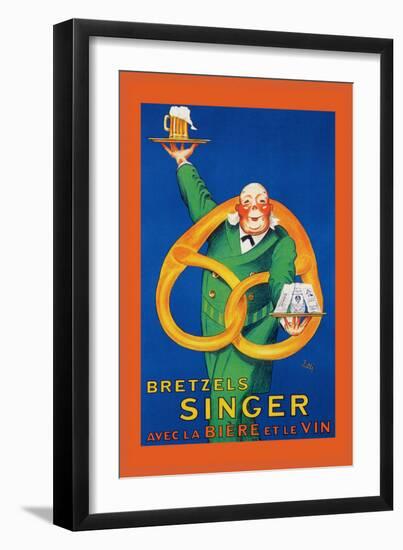 Bretzels Singer, Avec la Biere et la Vin-Lotti-Framed Art Print