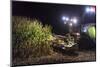 Breuberg, Hesse, Germany, Maize Harvest by Night-Bernd Wittelsbach-Mounted Photographic Print