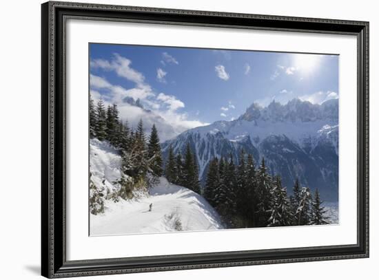 Brevant Ski Area, Aiguilles De Chamonix, Chamonix, Haute-Savoie, French Alps, France, Europe-Christian Kober-Framed Photographic Print