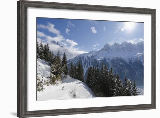 Brevant Ski Area, Aiguilles De Chamonix, Chamonix, Haute-Savoie, French Alps, France, Europe-Christian Kober-Framed Photographic Print