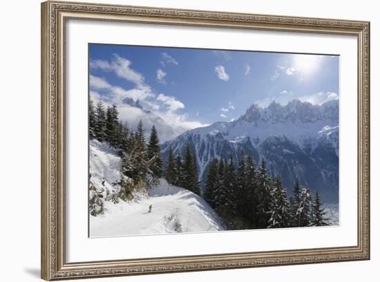 Brevant Ski Area, Aiguilles De Chamonix, Chamonix, Haute-Savoie, French Alps, France, Europe-Christian Kober-Framed Photographic Print