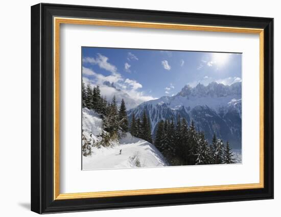 Brevant Ski Area, Aiguilles De Chamonix, Chamonix, Haute-Savoie, French Alps, France, Europe-Christian Kober-Framed Photographic Print