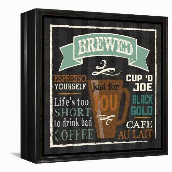 Brew Chalk 2-Melody Hogan-Framed Stretched Canvas