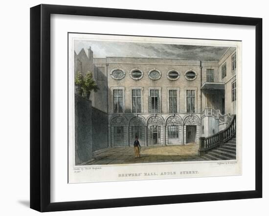 Brewers' Hall, Addle Street, City of London, 1831-William Radclyffe-Framed Giclee Print