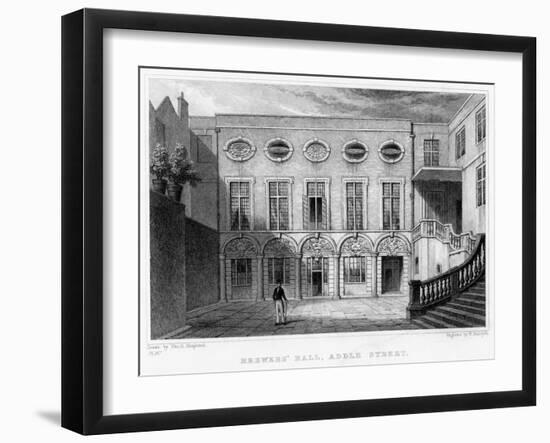 Brewers' Hall, Addle Street, City of London, 1831-William Radclyffe-Framed Giclee Print