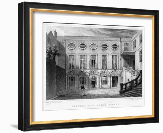 Brewers' Hall, Addle Street, City of London, 1831-William Radclyffe-Framed Giclee Print