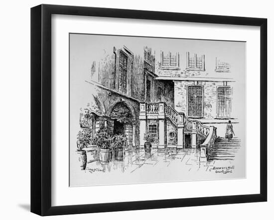 'Brewers' Hall Courtyard', 1890-Hume Nisbet-Framed Giclee Print