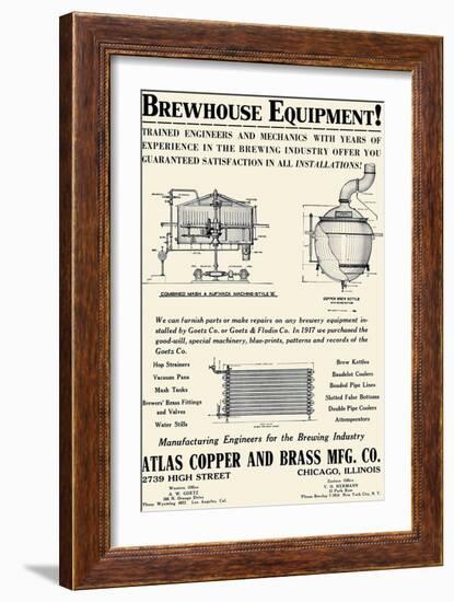 Brewhouse Equipment-null-Framed Art Print