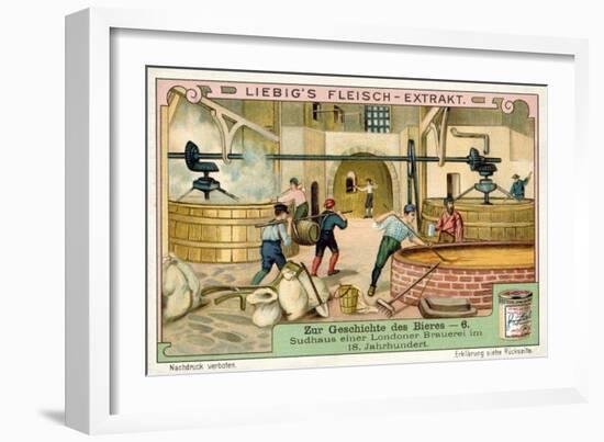 Brewhouse of a London Brewery, 18th Century-null-Framed Giclee Print