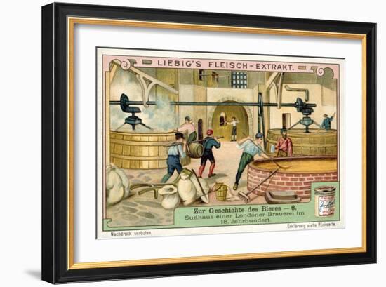 Brewhouse of a London Brewery, 18th Century-null-Framed Giclee Print