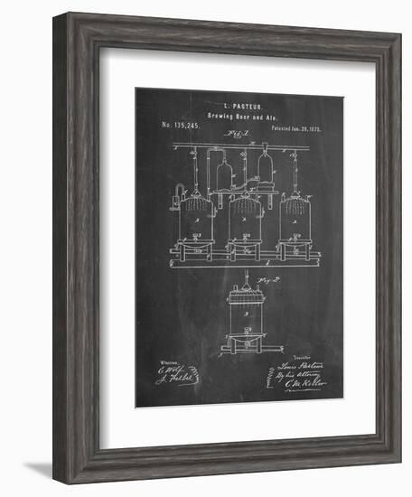 Brewing Beer Patent-null-Framed Art Print