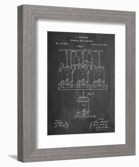 Brewing Beer Patent-null-Framed Art Print