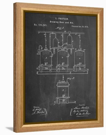 Brewing Beer Patent-null-Framed Stretched Canvas