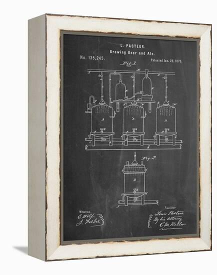 Brewing Beer Patent-null-Framed Stretched Canvas