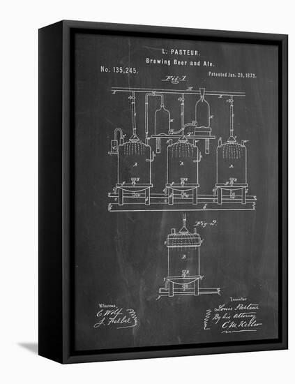 Brewing Beer Patent-null-Framed Stretched Canvas
