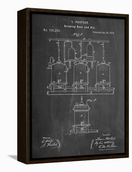 Brewing Beer Patent-null-Framed Stretched Canvas