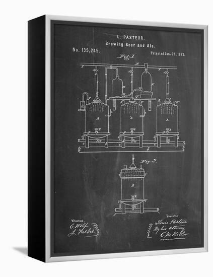 Brewing Beer Patent-null-Framed Stretched Canvas