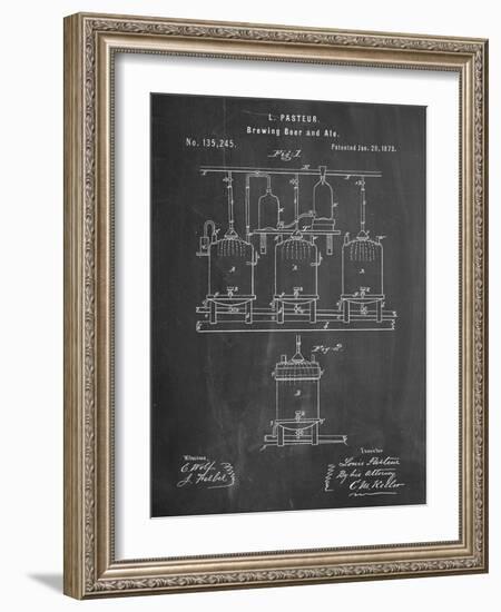 Brewing Beer Patent-null-Framed Art Print