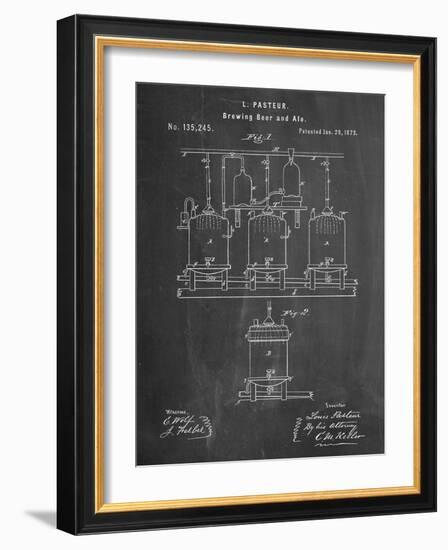 Brewing Beer Patent-null-Framed Art Print