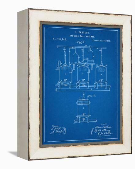 Brewing Beer Patent-null-Framed Stretched Canvas