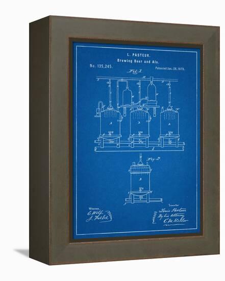 Brewing Beer Patent-null-Framed Stretched Canvas