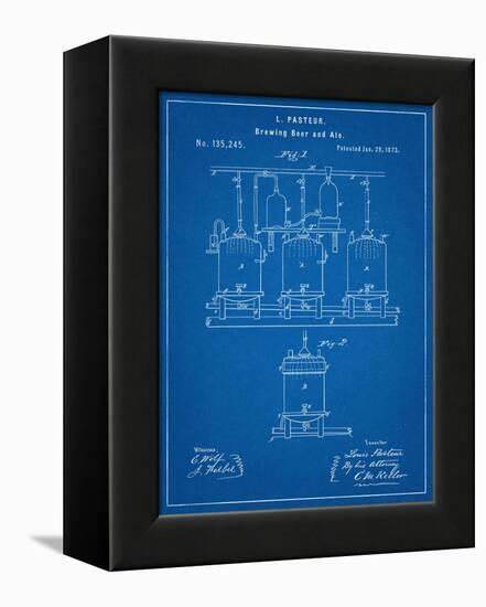 Brewing Beer Patent-null-Framed Stretched Canvas