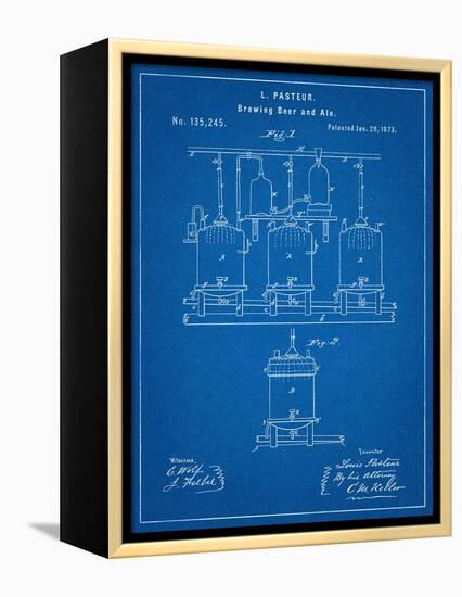 Brewing Beer Patent-null-Framed Stretched Canvas