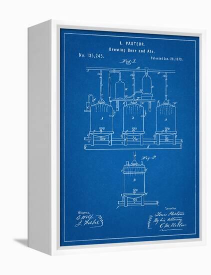 Brewing Beer Patent-null-Framed Stretched Canvas