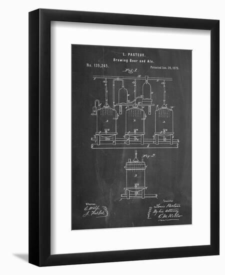 Brewing Beer Patent-null-Framed Art Print