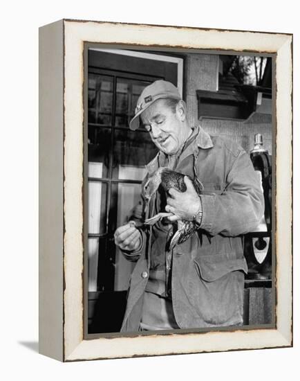 Brewing Scion August A. Busch, Jr. Banding Wounded Duck on His Family's Estate-Margaret Bourke-White-Framed Premier Image Canvas