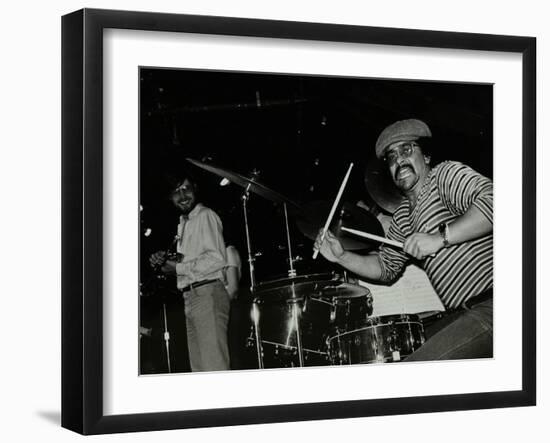 Brian Abrahams (Drums) and Guy Barker (Trumpet) on Stage at the Stables, Wavendon, Buckinghamshire-Denis Williams-Framed Photographic Print