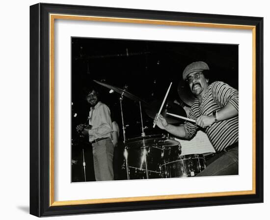 Brian Abrahams (Drums) and Guy Barker (Trumpet) on Stage at the Stables, Wavendon, Buckinghamshire-Denis Williams-Framed Photographic Print