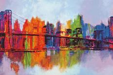 Abstract New York City-Brian Carter-Framed Stretched Canvas
