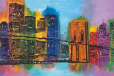 Abstract New York City-Brian Carter-Framed Stretched Canvas