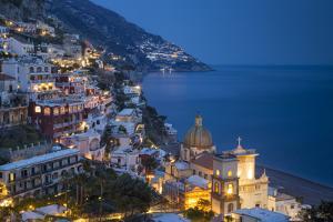 Twilight over Positano Along the Amalfi Coast, Campania, Italy by Brian Jannsen