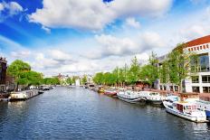 Amsterdam with Canal in the Downtown,Holland.-Brian K-Photographic Print