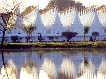 Hot Air Balloon over the Temple Complex of Pagan at Dawn, Burma-Brian McGilloway-Photographic Print