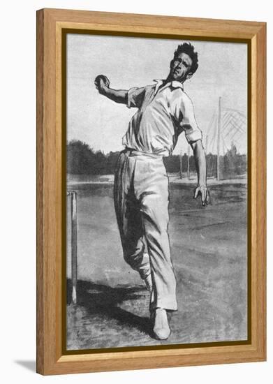 Brian Statham, Captain of Lancashire Cricket Club-Ralph Bruce-Framed Premier Image Canvas