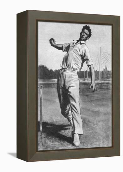 Brian Statham, Captain of Lancashire Cricket Club-Ralph Bruce-Framed Premier Image Canvas