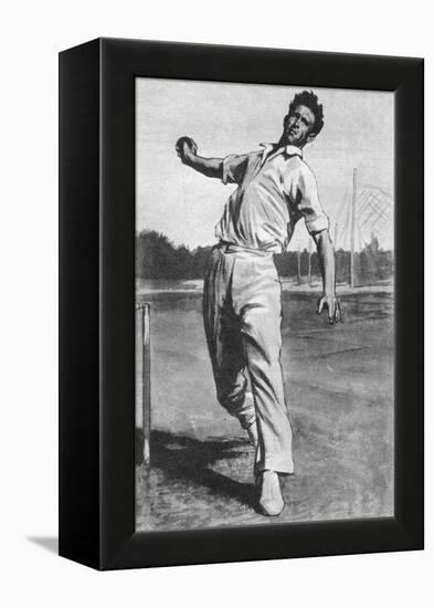 Brian Statham, Captain of Lancashire Cricket Club-Ralph Bruce-Framed Premier Image Canvas