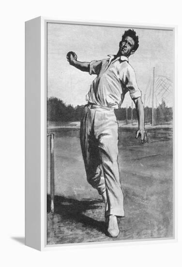 Brian Statham, Captain of Lancashire Cricket Club-Ralph Bruce-Framed Premier Image Canvas